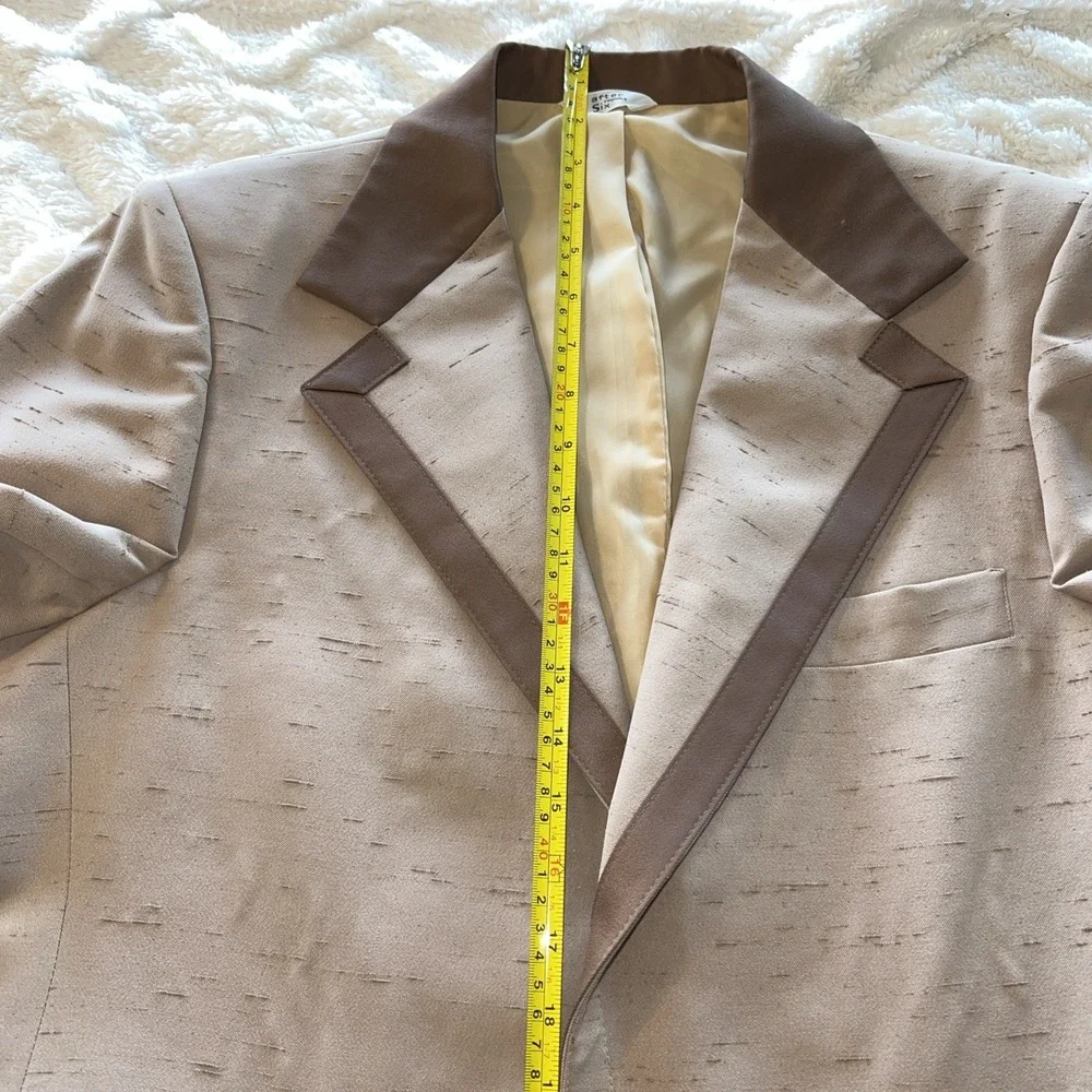 After Six Taupe Blazer with Dark Brown Trim